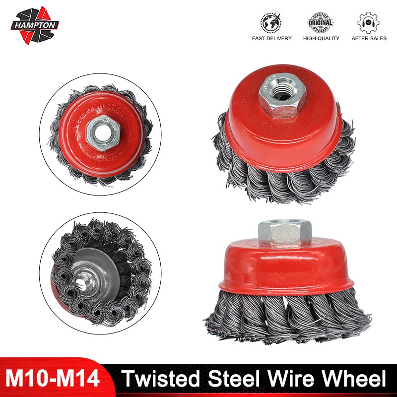 Angle Grinder Wire Brush Wheel - Rueda de alambre de acero trenzado