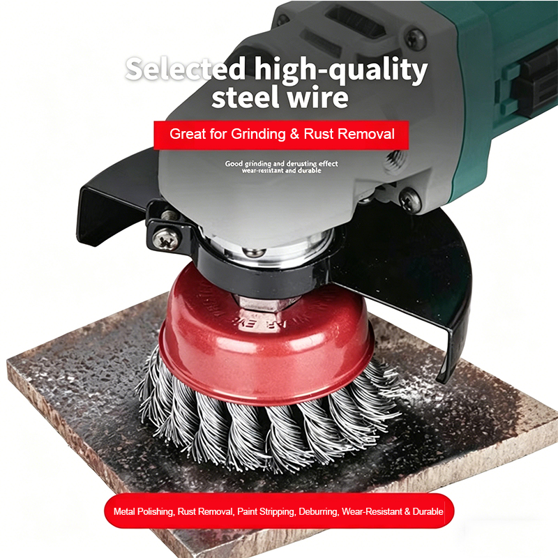 Angle Grinder Wire Brush Wheel - Cepillo de alambre de 3 hilos