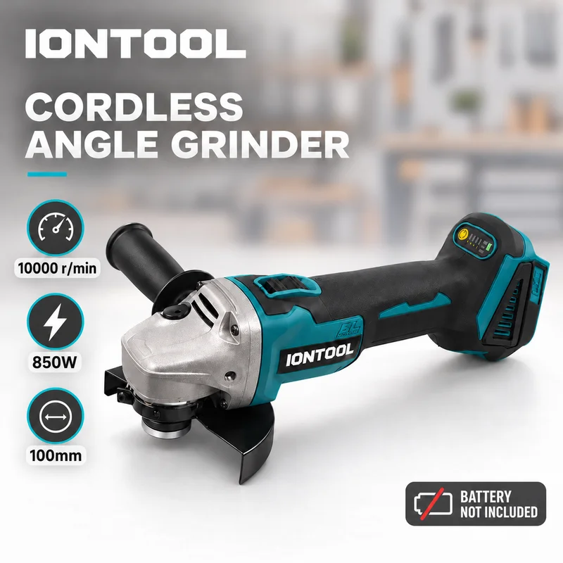 Brushless Grinder 100Mm 850W - Amoladora angular inalámbrica y resistente IONTOOL