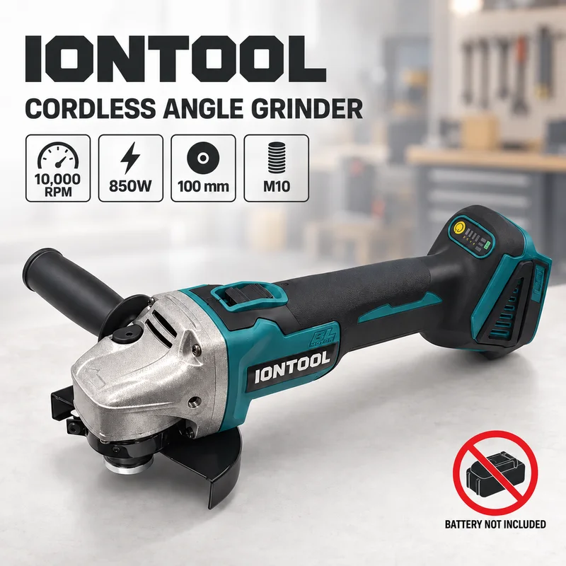 Brushless Grinder 100Mm 850W - Amoladora angular inalámbrica duradera IONTOOL M10