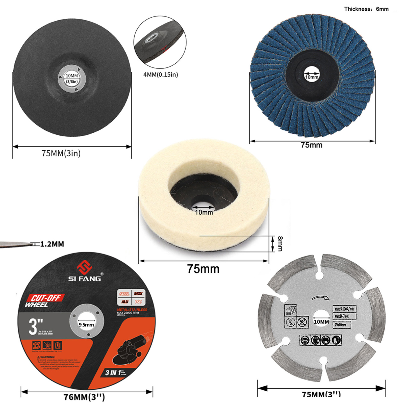 Disco de solapa plana de 5 uds - Angle Grinder Flap Disc Set reseña y precio