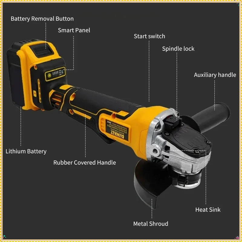 Amoladora Angular Inalámbrica  - Cordless Angle Grinder 125Mm Brushless reseña y precio