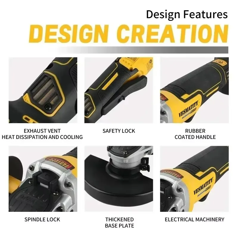 Amoladora angular inalámbrica  - Cordless Angle Grinder 125Mm Brushless reseña y precio