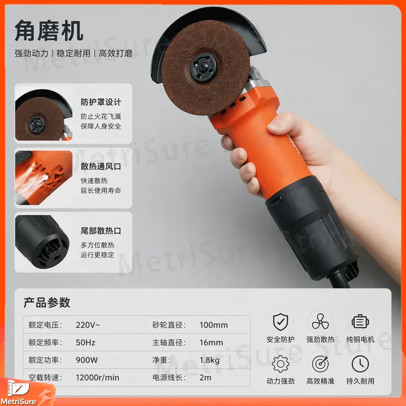 Amoladora Angular con Cable de - Angle Grinder Variable Speed Corded reseña y precio