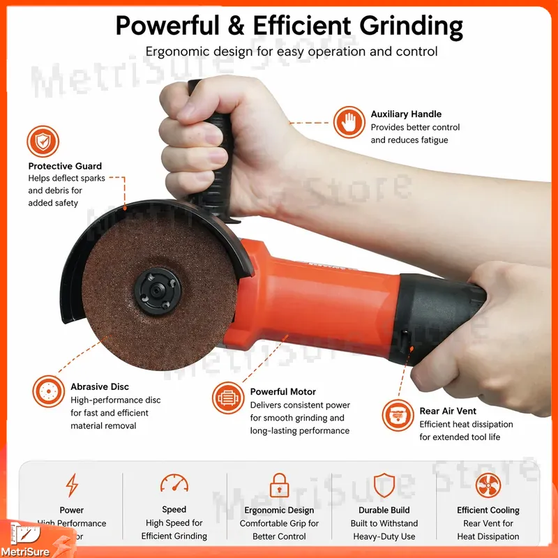 Amoladora Angular con Cable de - Angle Grinder Variable Speed Corded reseña y precio