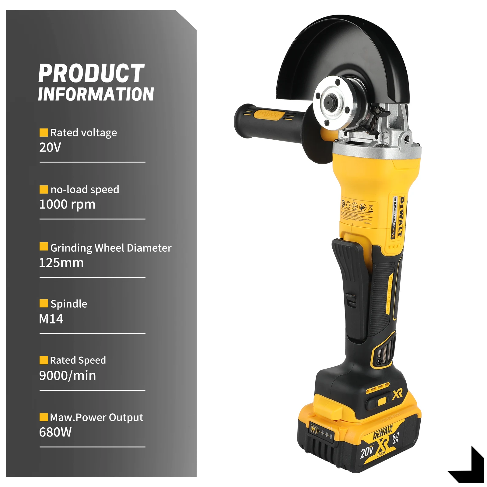 Amoladora angular inalámbrica  - Cordless Angle Grinder 125Mm Brushless reseña y precio