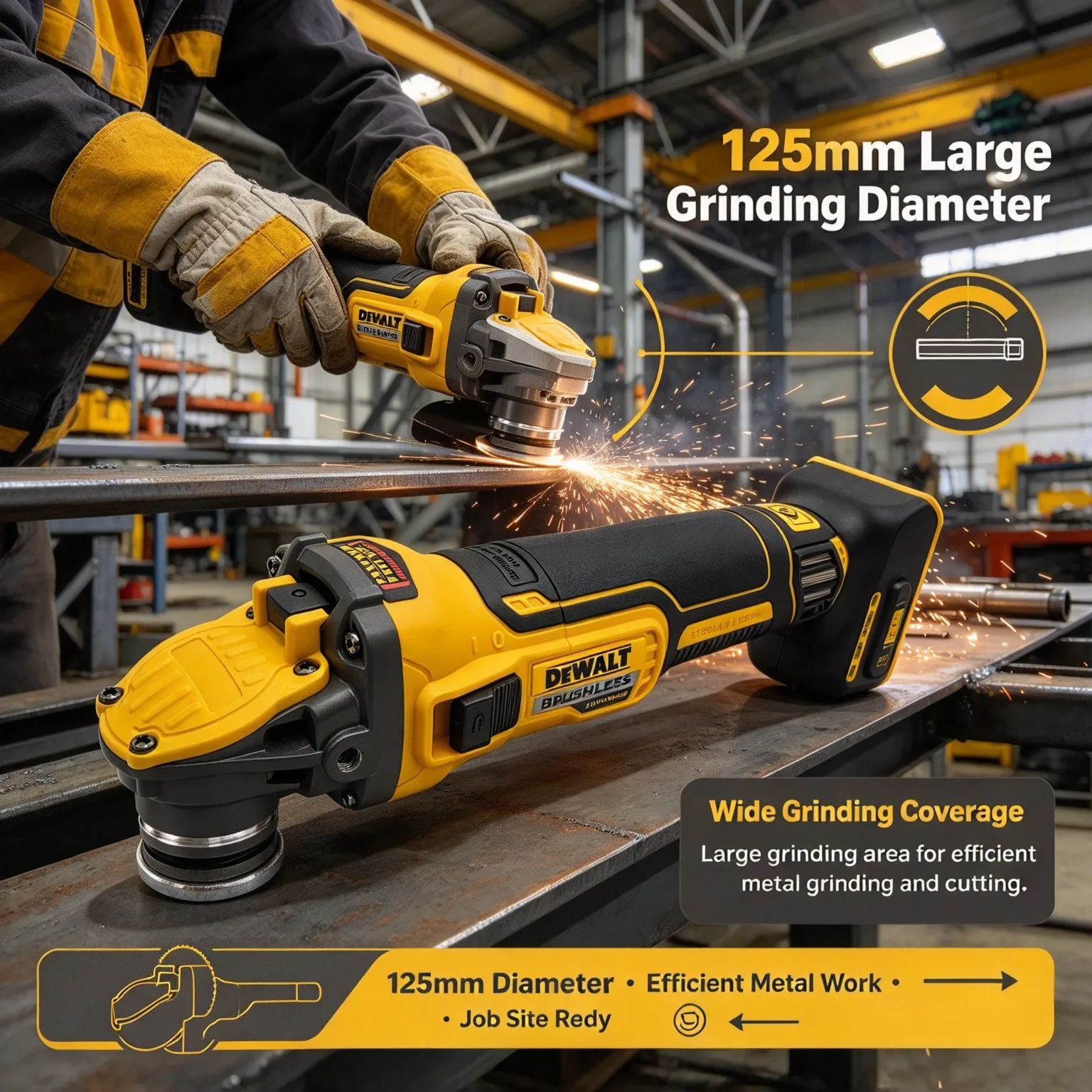 Amoladora Angular Inalámbrica  - Cordless Angle Grinder 125Mm Brushless reseña y precio