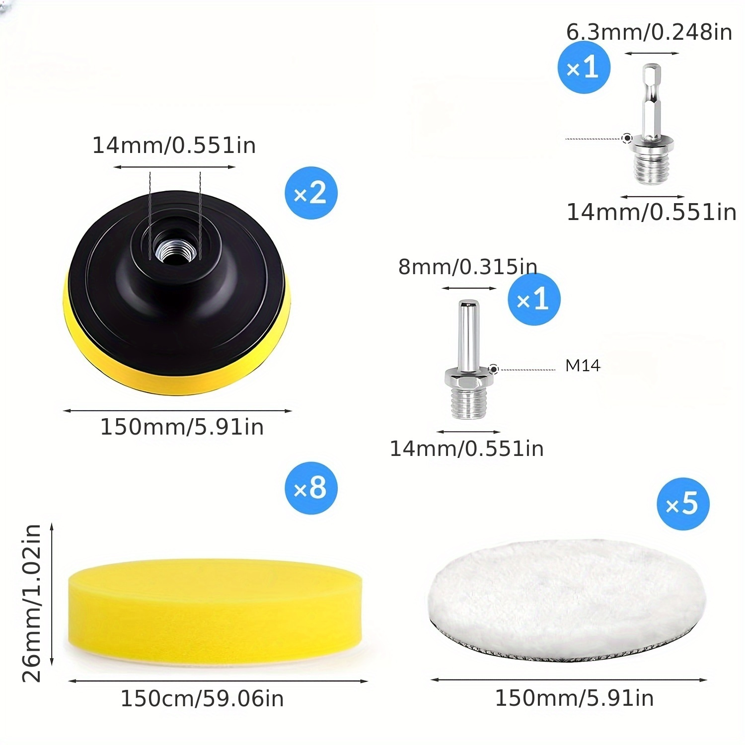 Kit de 17 piezas de esponjas d - Grinder Polishing Pad Kit reseña y precio