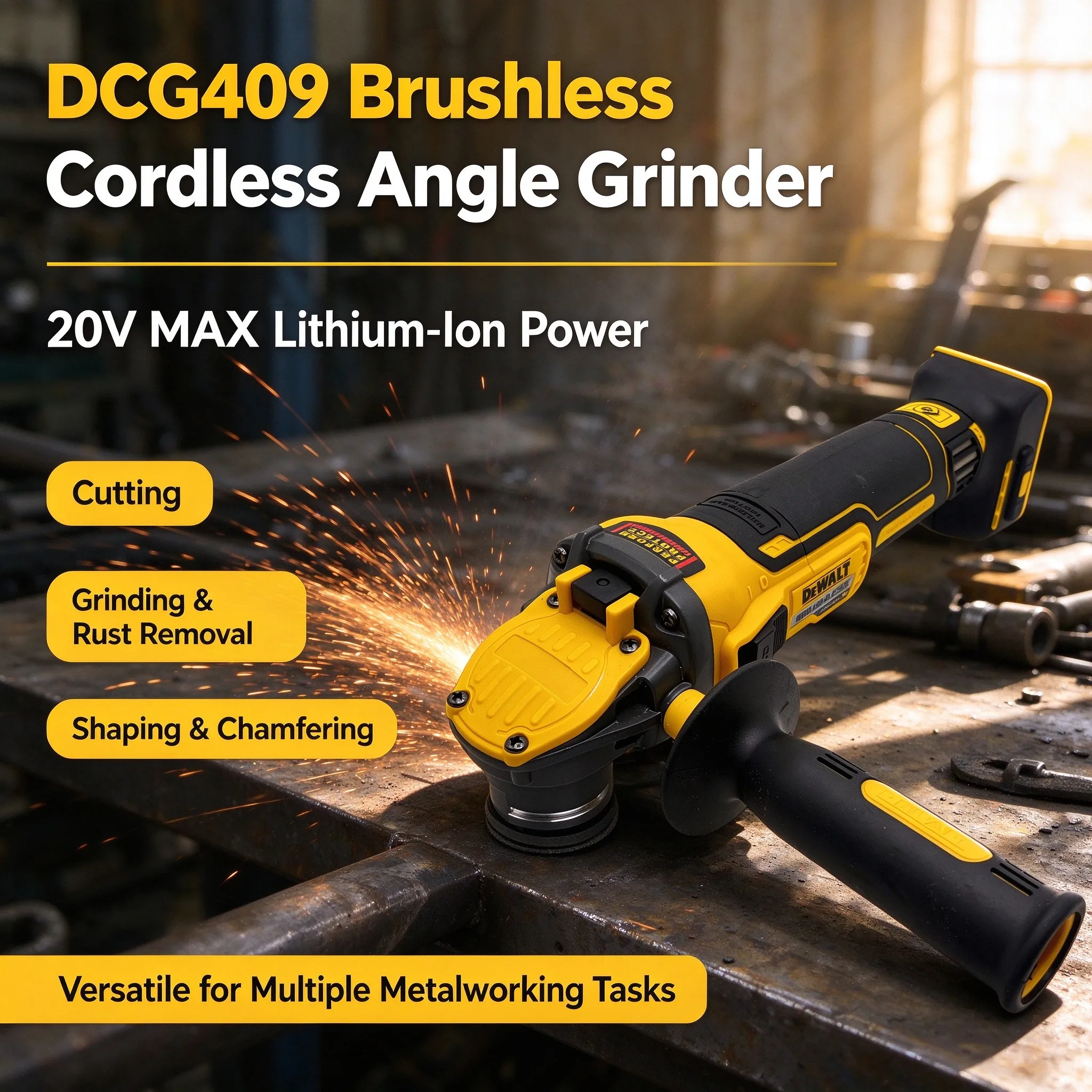 Amoladora angular DEWALT DCG40 - Cordless Angle Grinder 125Mm Brushless reseña y precio
