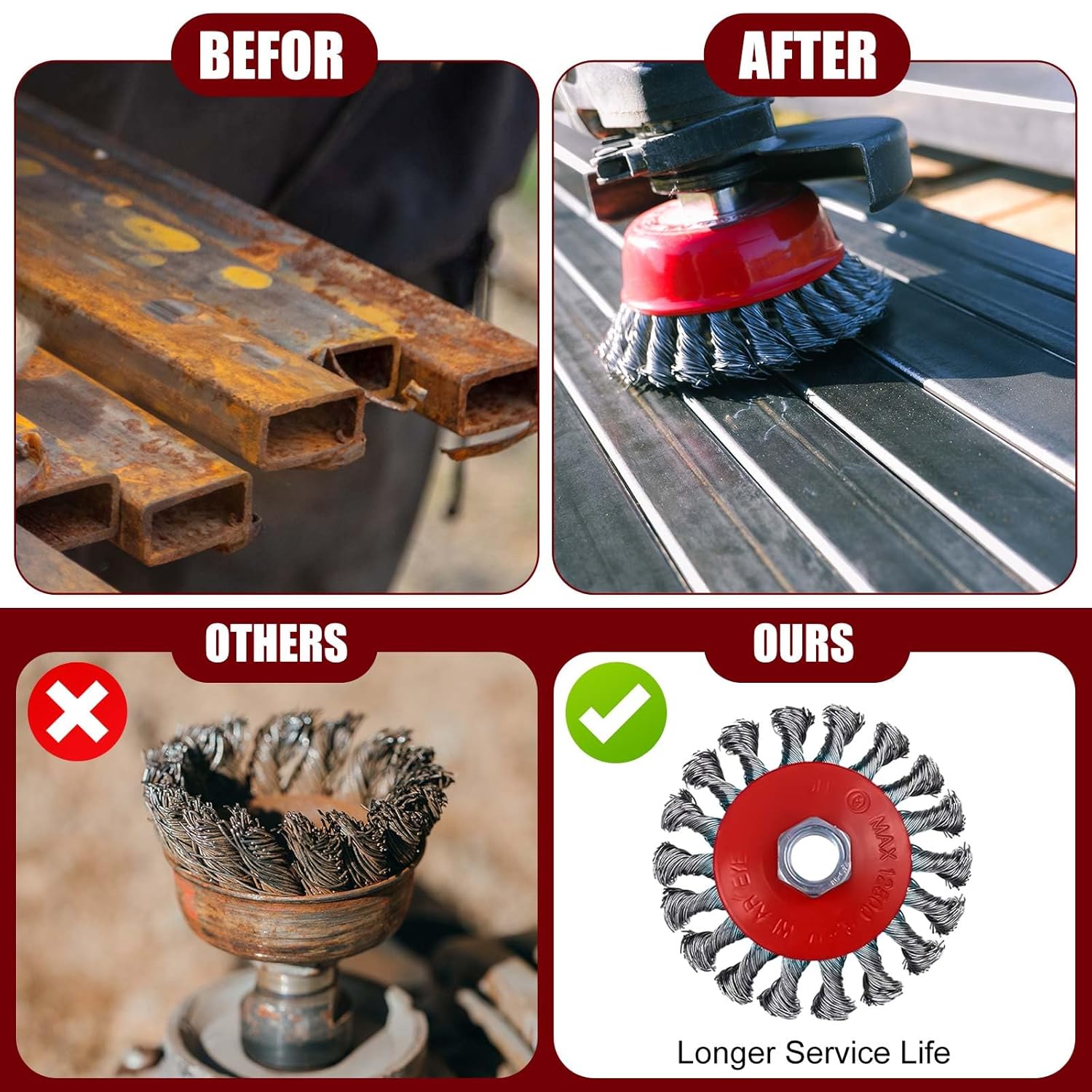 Cepillo de rueda de alambre de - Angle Grinder Wire Brush Wheel reseña y precio