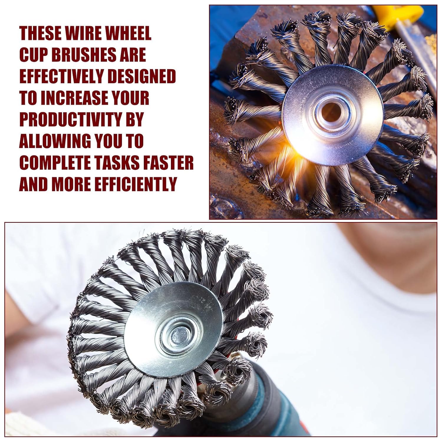 Cepillo de rueda de alambre de - Angle Grinder Wire Brush Wheel reseña y precio