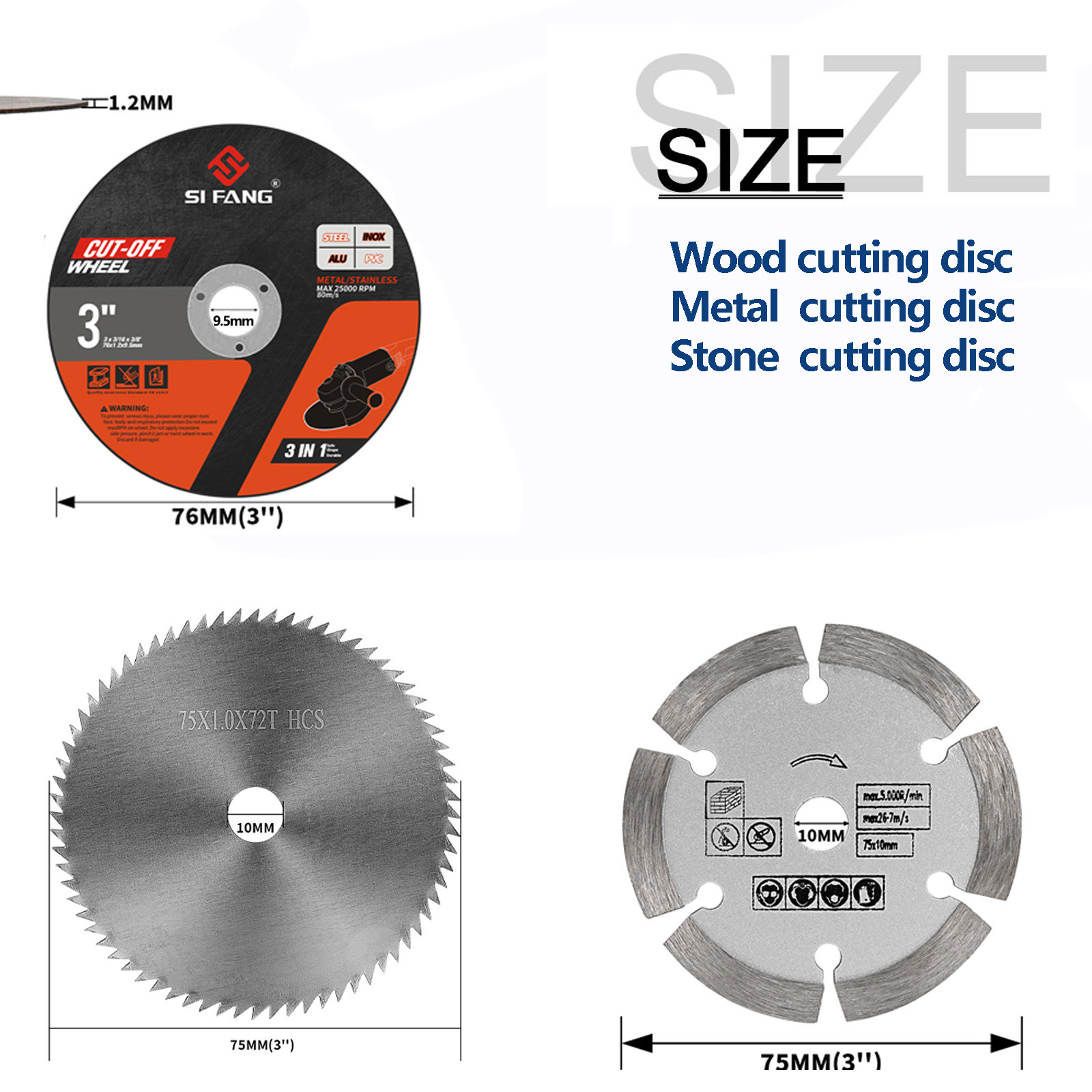 10 unids/set 75mm disco de cor - Angle Grinder Flap Disc Set reseña y precio