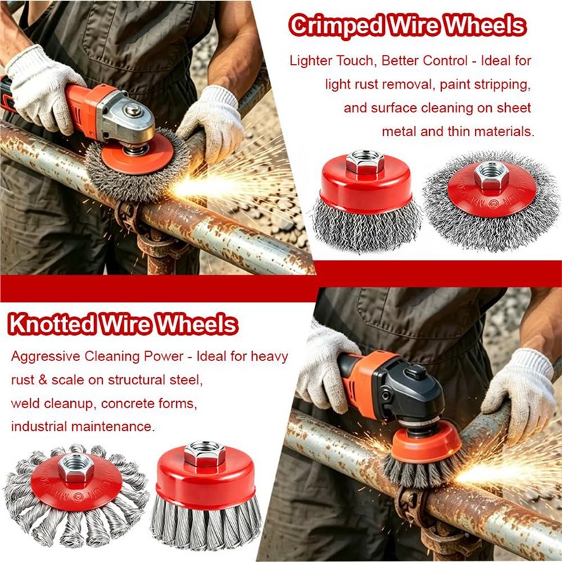 Juego de 7 cepillos de alambre - Angle Grinder Wire Brush Wheel reseña y precio