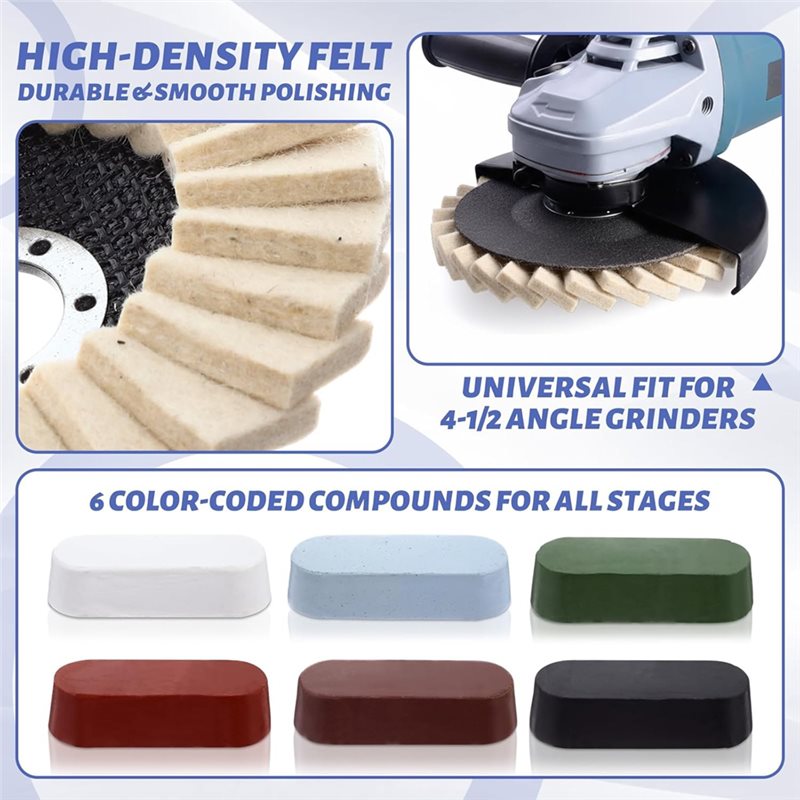ABBN-24 Piezas de Discos de Pu - Angle Grinder Flap Disc Set reseña y precio