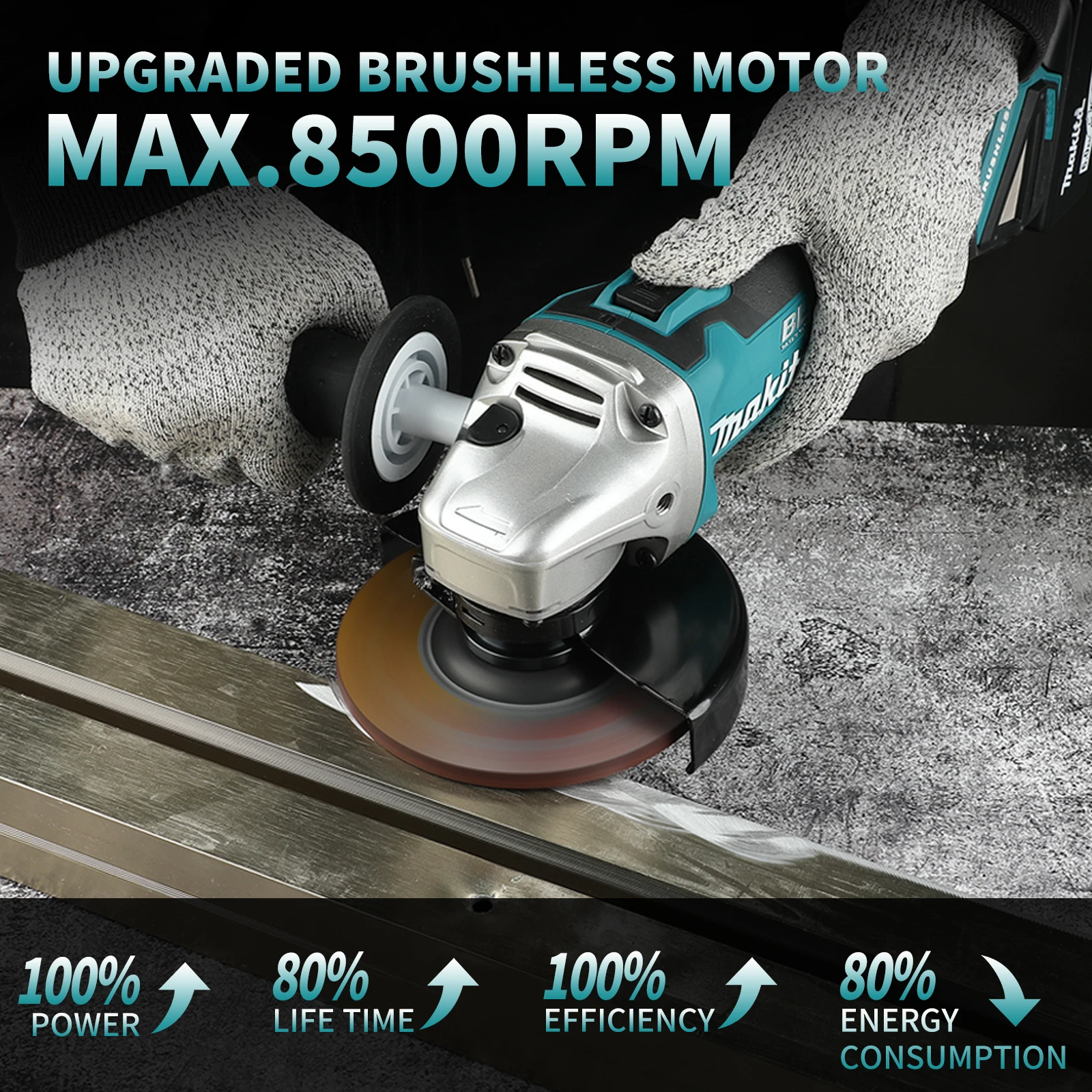 Amoladora angular de litio sin - Cordless Angle Grinder 125Mm Brushless reseña y precio