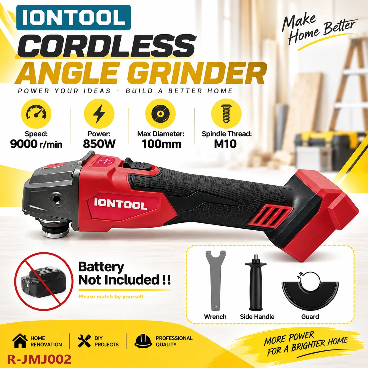 Amoladora Angular Inalámbrica  - Brushless Grinder 100Mm 850W reseña y precio
