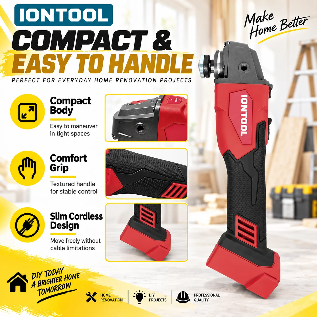 Amoladora Angular Inalámbrica  - Brushless Grinder 100Mm 850W reseña y precio