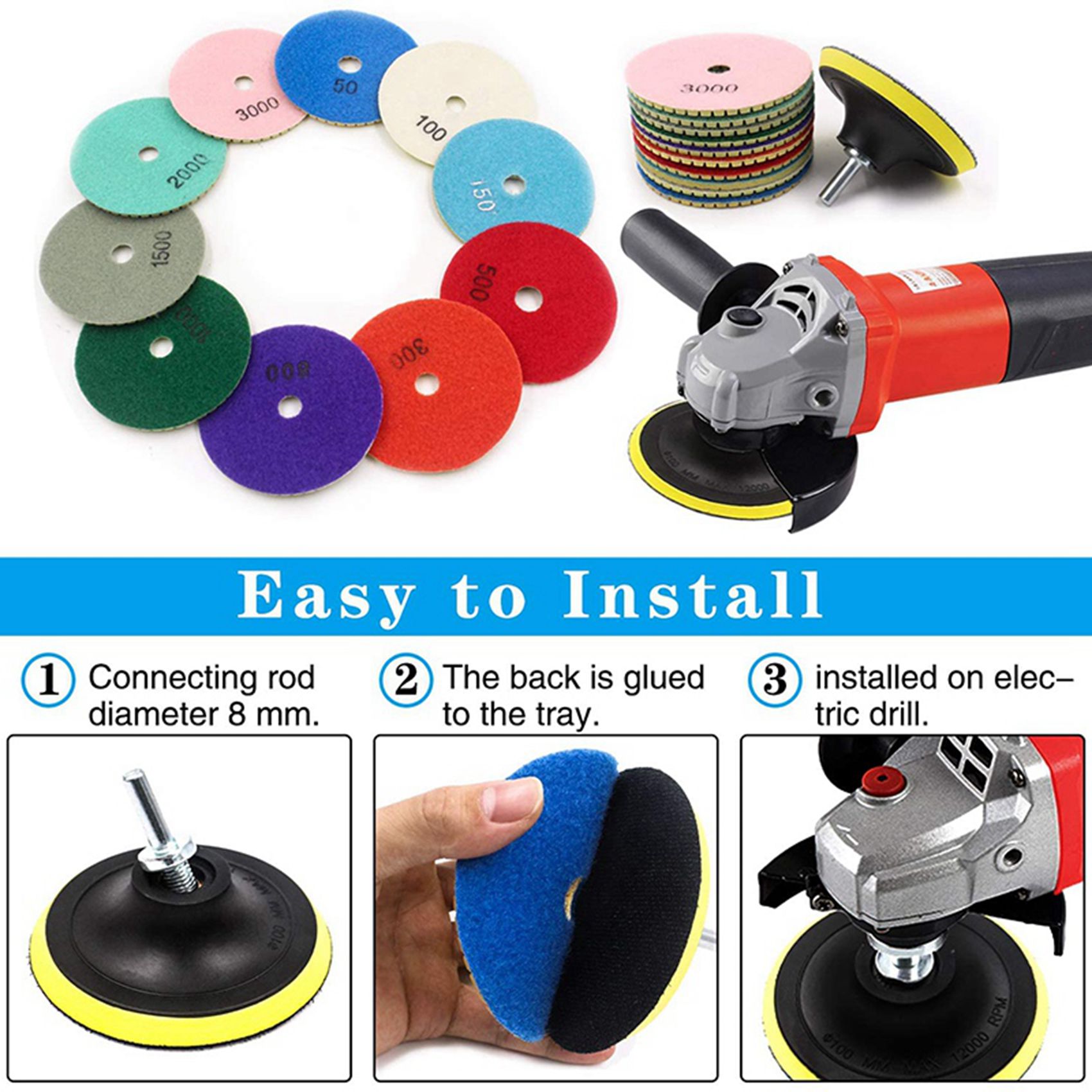 Juego de 23-24 discos de pulid - Grinder Polishing Pad Kit reseña y precio