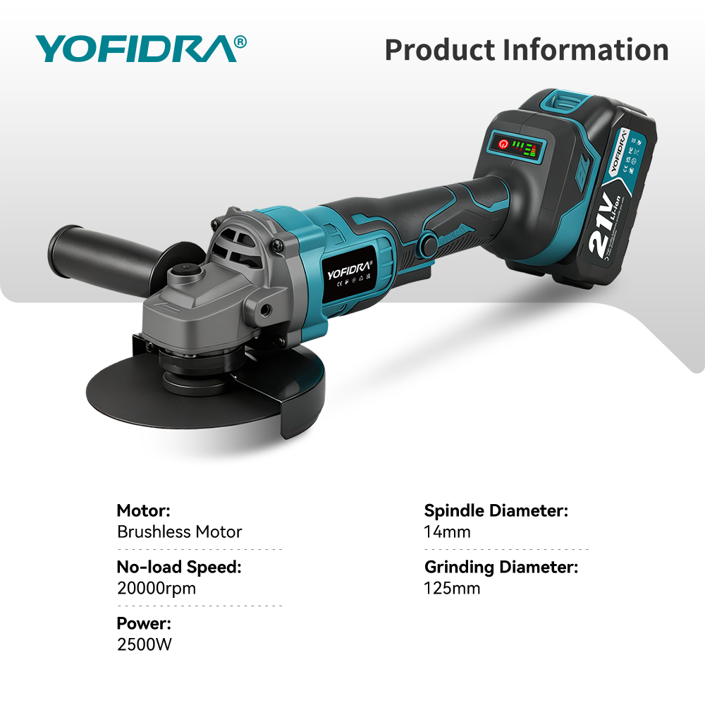 YOFIDRA-amoladora angular sin  - Angle Grinder Cutting Disc 125Mm reseña y precio