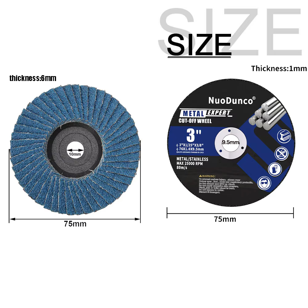 10 unids/set 75mm disco de cor - Angle Grinder Flap Disc Set reseña y precio