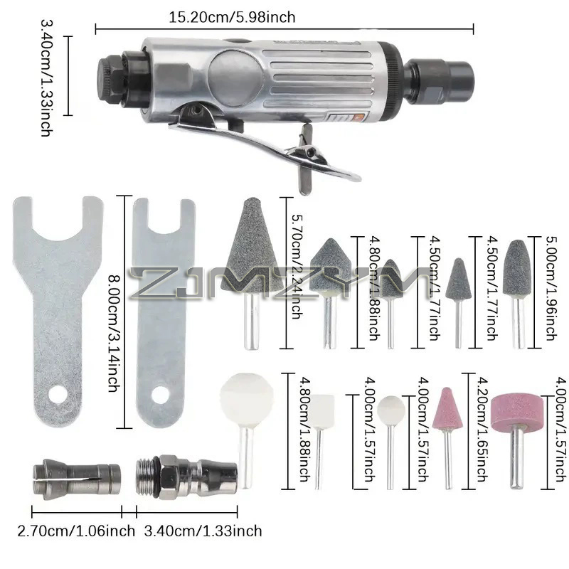 Juego de 16 piezas de herramie - Die Grinder 1/4 Inch Air reseña y precio