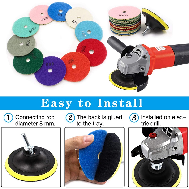 A33Z-Juego de 12 Almohadillas  - Grinder Polishing Pad Kit reseña y precio