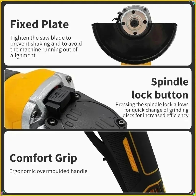 Amoladora Angular Inalámbrica  - Cordless Angle Grinder 125Mm Brushless reseña y precio