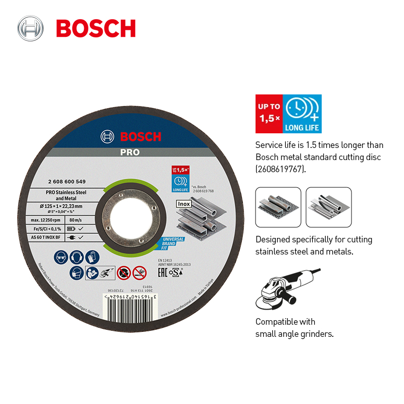 Disco de corte Bosch de 125mm, - Angle Grinder Cutting Disc 125Mm reseña y precio
